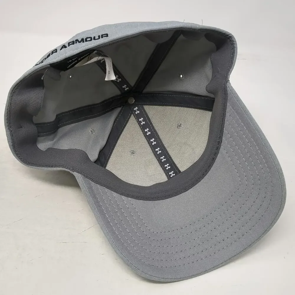 Under Armour Baseball Cap Gray XL Stretch Fit Circular Logo Patch Athletic Hat